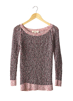 Pull col rond rose ATHÉ pour femme