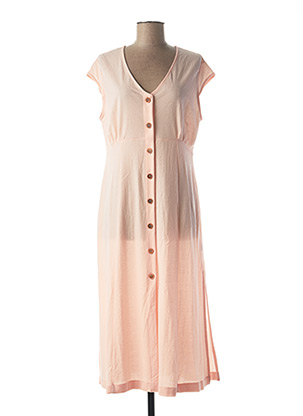 Robe mi-longue rose SEE THE MOON pour femme