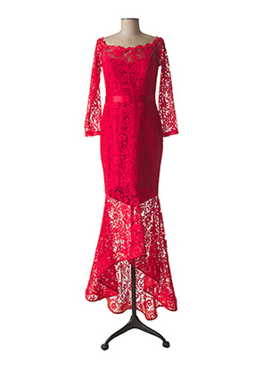 Robe longue rouge FASHION NEW YORK pour femme