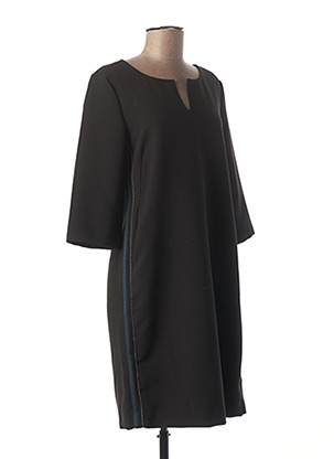 Robe mi-longue noir SANDWICH pour femme
