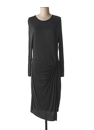 Robe mi-longue noir INTROPIA pour femme