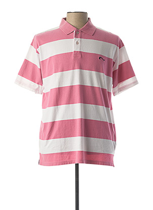 Polo manches longues rose KITARO pour homme