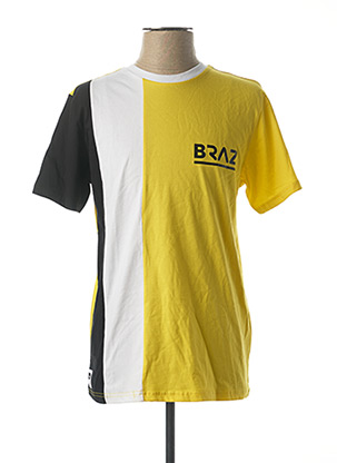 T-shirt manches courtes jaune BRAZ pour homme