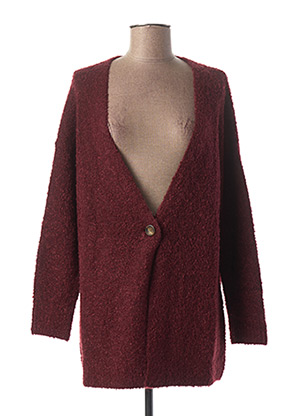 Gilet manches longues rouge NICE THINGS pour femme
