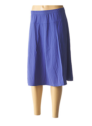 Jupe mi-longue bleu SAINT CHARLES pour femme