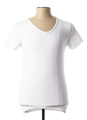 T-shirt manches courtes blanc DSTREZZED pour homme