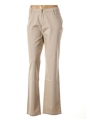 Pantalon droit beige MULTIPLES pour femme