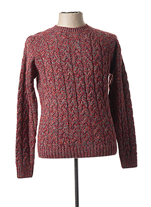 Pull col rond rouge FREEMAN T.PORTER pour homme