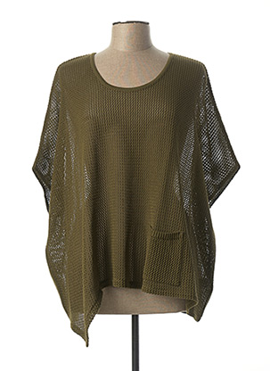 Pull col rond vert APRICO pour femme