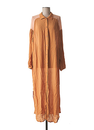 Robe longue marron WILD pour femme