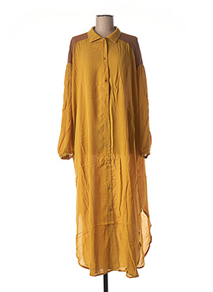 Robe longue jaune WILD pour femme