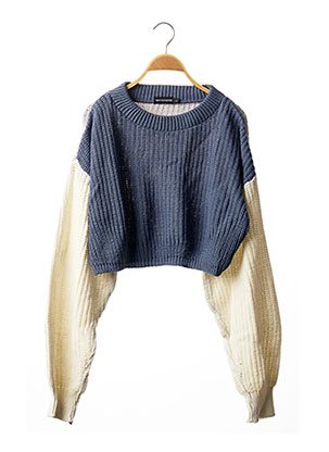 Pull col rond bleu PRETTY LITTLE THING pour femme