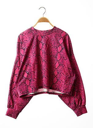 Sweat-shirt rose BERSHKA pour femme