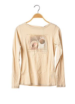 T-shirt manches longues beige TEDDY SMITH pour fille