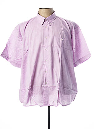 Chemise manches courtes violet EASYLINE pour homme