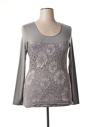 T-shirt gris SALT & PEPPER pour femme