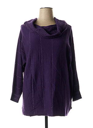 Pull col rond violet ADIA pour femme