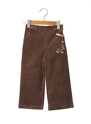 Pantalon casual marron BERLINGOT pour fille