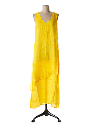 Robe longue jaune MANU REVA pour femme