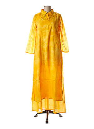 Robe longue jaune MANU REVA pour femme