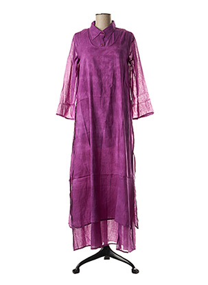 Robe longue violet MANU REVA pour femme