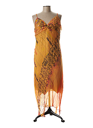 Robe longue orange FUEGO WOMAN pour femme