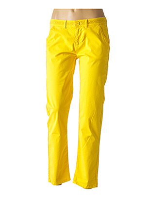 Pantalon droit jaune ONE STEP pour femme