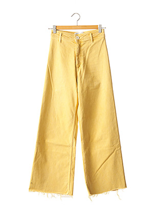 Pantalon 7/8 jaune ZARA pour femme