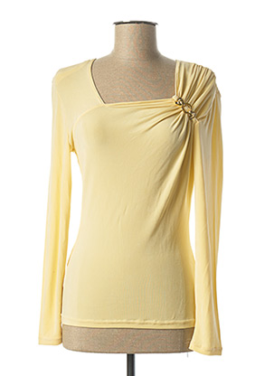 T-shirt manches longues jaune DEFI MODE pour femme