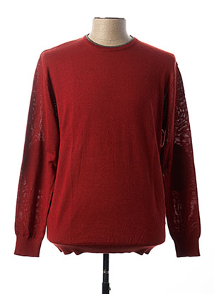 Pull col rond rouge MARCELLO MARABOTTI pour homme