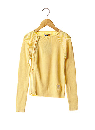 Pull col rond jaune TEDDY SMITH INDUSTRY pour fille