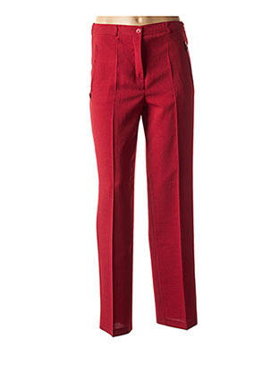 Pantalon droit rouge JEAN GABRIEL pour femme