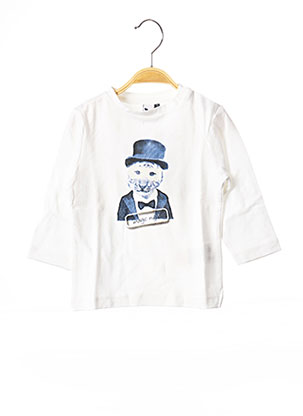 T-shirt manches longues blanc 3 POMMES pour enfant
