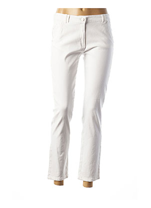 Jeans coupe slim blanc AGATHE & LOUISE pour femme