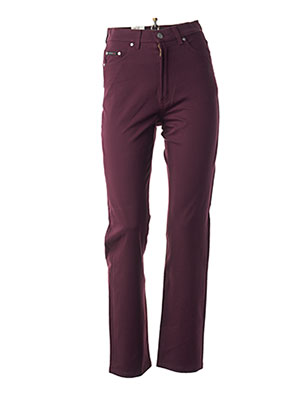 Pantalon droit violet PIONIER pour femme