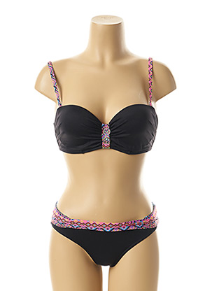 Maillot De Bain Pièces Fermeture Clip Noir Sunflair Femme