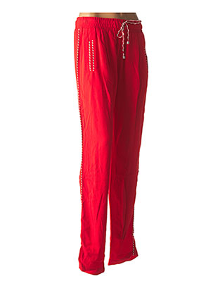 Pantalon droit rouge LA PETITE FRANCAISE pour femme