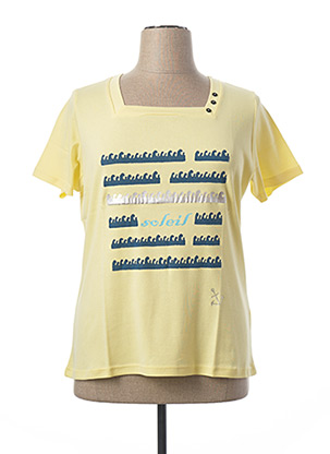 T-shirt jaune I.ODENA pour femme