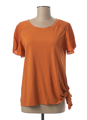 T-shirt orange LA FEE MARABOUTEE pour femme