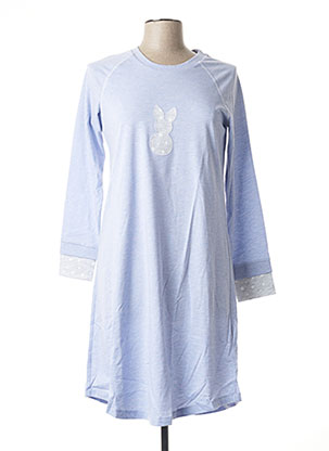La chemise nuit 100% coton taille 38 Ringella en coloris Bleu Femme Vêtements Vêtements de nuit Nuisettes et chemises de nuit 