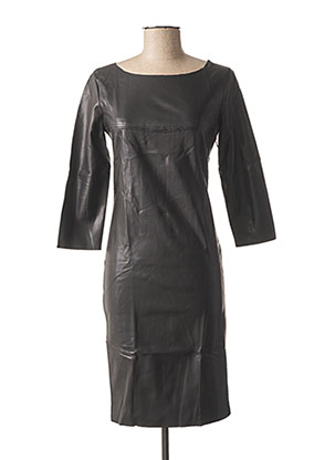 Robe mi-longue noir SUGGEST pour femme