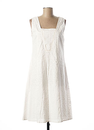 Robe mi-longue blanc AGATHE & LOUISE pour femme
