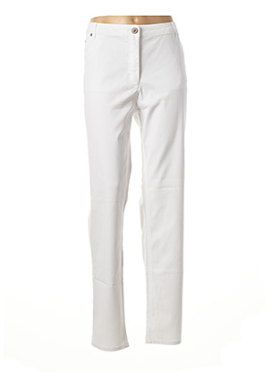 Jeans coupe slim blanc BRANDTEX pour femme