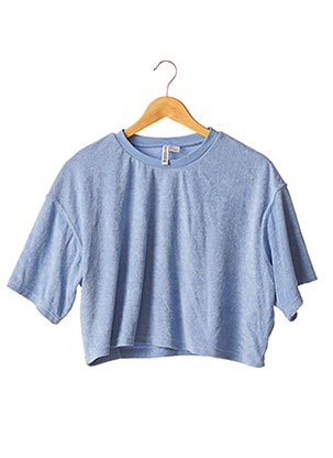 T-shirt bleu DIVIDED H&M pour femme