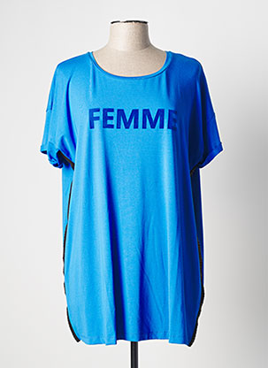 T-shirt bleu YESTA pour femme