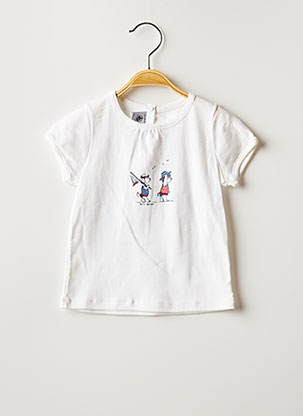 T-shirt blanc PETIT BATEAU pour fille