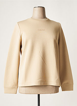 Sweat-shirt beige CALVIN KLEIN pour femme