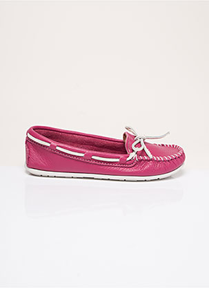 Chaussures bâteau rose MINNETONKA pour femme