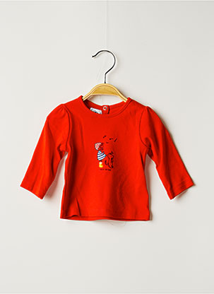 T-shirt orange PETIT BATEAU pour fille