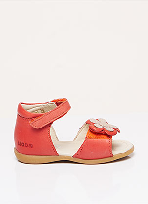 Sandales/Nu pieds orange MOD8 pour fille